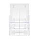 Deflecto 3 Tier 6 Pocket 1/3 A4 Portrait Slanted Free Standing or Wall Mounted Literature Display Holder Crystal Clear - 77401