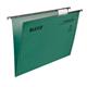 Leitz Ultimate Clenched Bar Foolscap Suspension File Card 15mm V Base Green (Pack 50) 17440055