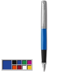 Parker Jotter Fountain Pen Blue/Stainless Steel Barrel Blue and Black Ink - 2096858