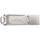 SanDisk Ultra Dual Drive Luxe 128GB USB C USB A Stainless Steel Flash Drive