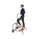 Climb-It Wide Work Steps with Chequer Plate 3 Tread 200mm Platform Silver SWW13C