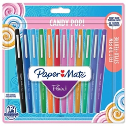 Paper Mate Flair Fibre Tip Pen Medium Point 0.7mm Candy Pop Assorted Colours (Pack 12) 1985616