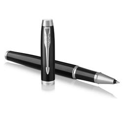 Parker IM Rollerball Pen Black/Chrome Barrel Black Ink Gift Box - 1931658