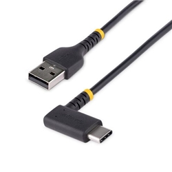 StarTech.com 30cm USB A to Right Angle USB C Heavy Duty Fast Charging Cable