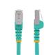 StarTech.com 50cm CAT6a Snagless RJ45 Aqua Cable with Strain Reliefs