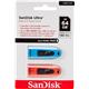 SanDisk Ultra 64GB USB 3.0 Flash Drive Twin Pack Blue and Red