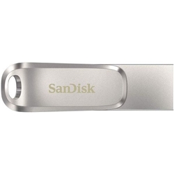 SanDisk Ultra Dual Drive Luxe 128GB USB C USB A Stainless Steel Flash Drive