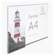 Exacompta Wall Sign Holder A4 Landscape Office Clear Acrylic 84858QD