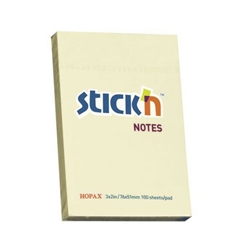 ValueX Stickn Notes 76x51mm 100 Sheets Pastel Yellow (Pack 12) 21006