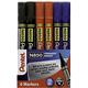 Pentel N850 Permanent Marker Bullet Tip 2.1mm Line Assorted (Pack 6) YN850/6-M