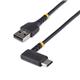 StarTech.com 2m USB A to Right Angle USB C Heavy Duty Fast Charging Cable