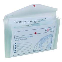 Snopake Polyfile Trio Wallet File Polypropylene Foolscap Clear (Pack 5) - 14966