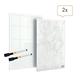 Nobo Glass Mini Whiteboard Notepads 230x152mm White (Pack 2) 1915601