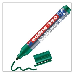 edding 360 Whiteboard Marker Bullet Tip 1.5-3mm Line Green (Pack 10) - 4-360004