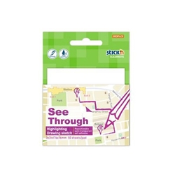 ValueX Clearnotes 76x76mm 50 Sheets Per Pad Transparent White - 21712