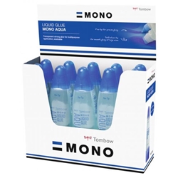 Tombow MONO Aqua Liquid Glue With Two Tips Transparent (Pack 10) - PT-WTC-10P