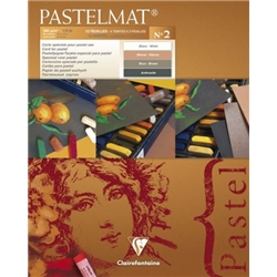 Clairefontaine Pastelmat Pad No.2 240x300mm 360gsm 12 Sheets 4 Colour Shades of Paper 96007C