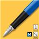 Parker Jotter Fountain Pen Blue/Stainless Steel Barrel Blue and Black Ink - 2096858