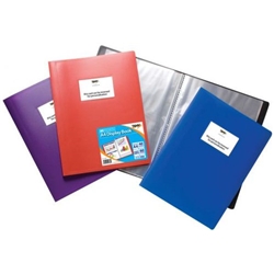 Tiger A4 Flexi Display Book 60 Pocket Assorted Colours (Single Book) - 301686