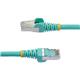 StarTech.com 1m CAT6a Snagless RJ45 Aqua Cable with Strain Reliefs