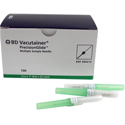 Vacutainer Needle 21g 1.0 Inch Per 100  