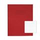 Rhino 8 x 6.5 Exercise Book 48 Page 10mm Squares S10 Red (Pack 100) - VEX342-558-6