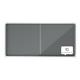 Nobo Premium Plus Grey Felt Lockable Noticeboard Display Case 27 x A4 2000x970mm 1915339