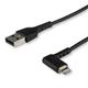StarTech.com 1m Black Angled Lightning To USB Cable