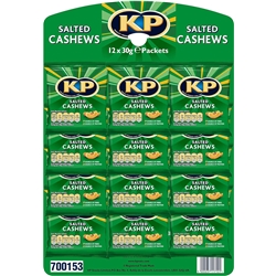 KP Nuts Salted Cashews 12 x 30g 