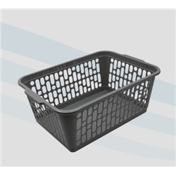 Plastic Baskets Medium  30X20X11Cm - Grey DB2-GREY