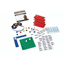 Bi-Office Magnetic Planning Kit For Use on Metal Surfaces and Magnetic Whiteboards KT1717
