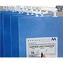 4.2M UNI-GLIDE ANTI-BAC Curtains 1950 - Pastel Blue - SINGLE