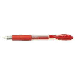 Pilot G-205 Retractable Gel Rollerball Pen 0.5mm Tip 0.32mm Line Red (Pack 12) - 40101202