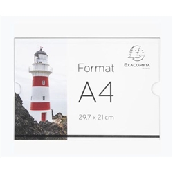 Exacompta Wall Sign Holder A4 Landscape Office Clear Acrylic 84858QD