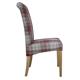 Bolero Austin Dining Chairs Wine Tartan (2 pack)