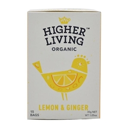 Higher Living Lemon & Ginger Organic Teabags (60 Pack)
