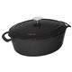 Vogue Black Oval Casserole Dish 6Ltr
