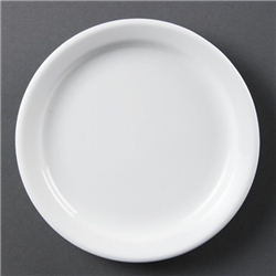 Olympia Whiteware Narrow Rimmed Plates 180mm (12 pack)