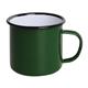 Olympia Enamel Mugs Green 350ml (Pack of 6)