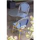 Bolero Parisian Style Rattan Side Chair Blue (2 Pack)