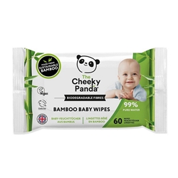 Cheeky Panda Biodegradable Bamboo Baby Wipes (Pack of 60) Wipes (Pack of 12) BABYW-GBR