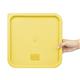 Hygiplas Square Food Storage Container Lid Yellow Large