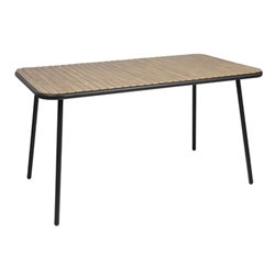 Bolero Santorini Rectangular Table Wood Effect 1400mm