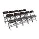 Bolero Polypropylene Folding Chairs Black (10 Pack)