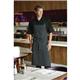 Chef Works Premium Woven Bib Apron Black and White Stripe