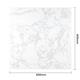 Bolero Square Marble Effect Tabletop White 600mm