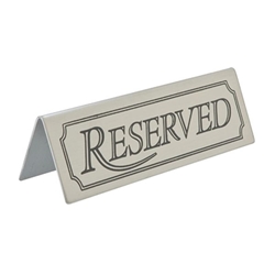 Beaumont Reserved Stainless Steel Table Sign