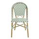 Bolero Parisian Style Rattan Side Chair Light Green (2 pack)