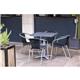 Bolero Aluminium and Black Wicker Chairs Black (4 pack)