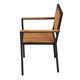 Bolero Steel & Acacia Armchair (Pack of 4)